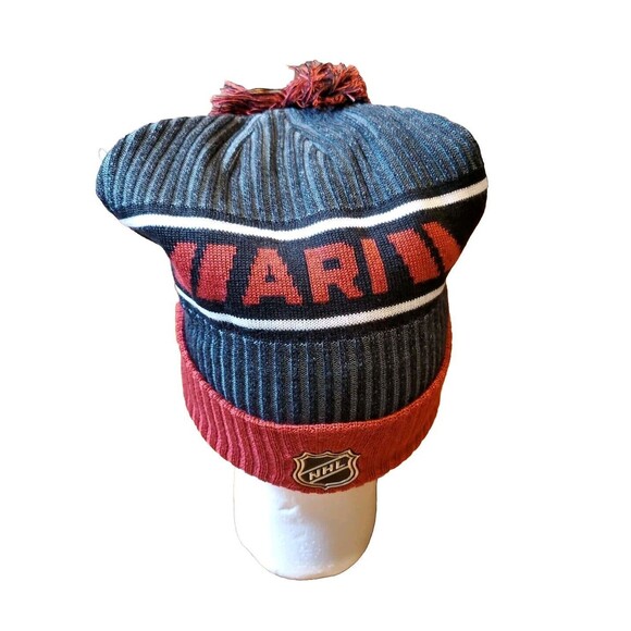 NWT Fanatics Pro Team NHL Arizona Coyotes Adult Cuffed Knit Beanie Pom Logo - Picture 3 of 6